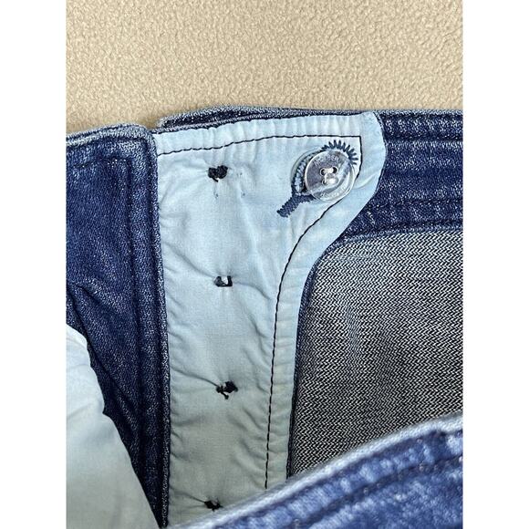 Mother Jeans Womens 28 Blue Sailor Tripper Flared High Rise Side Button Fly - Picture 10 of 15